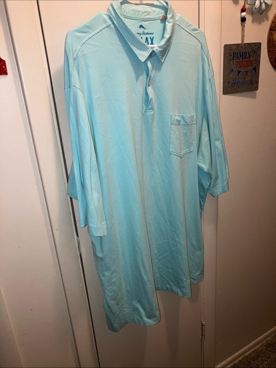 Tommy Bahama Other - Tommy Bahama Pale Aqua Men’s Polo with Chest Pocket
XLT